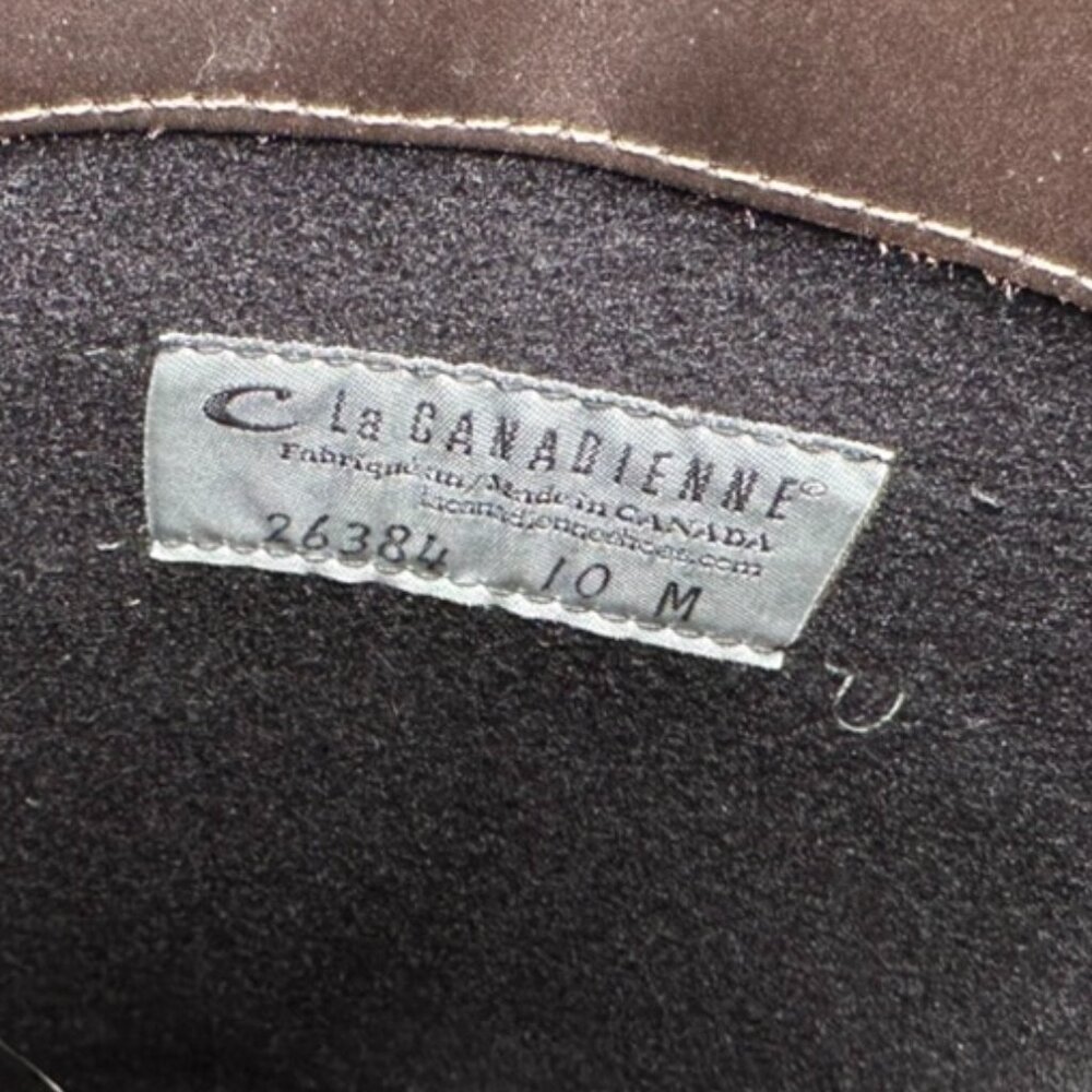 La Canadienne Tall Chocolate Brown Leather Waterproof Boots 10 - Picture 6 of 8